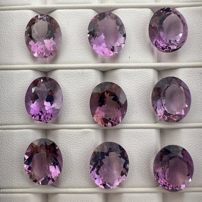 Purple Amethyst Oval Faceted Loose Stone – view 2 of 15