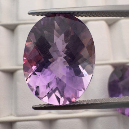 Purple Amethyst Oval Faceted Loose Stone, 13.44 ct, 17.8x14.5 mm – view 3 of 8