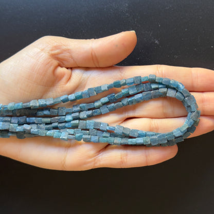 Blue Apatite Rectangular Faceted Beads, 2.5-5 mm, 42 cm – view 1 of 2