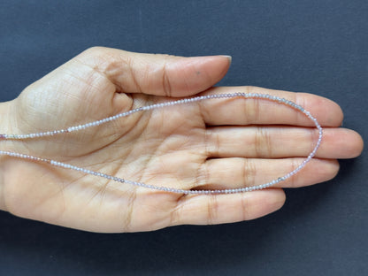 Pink Spinel Round Faceted Beads, 1.7-2.6 mm, 44 cm – view 2 of 2