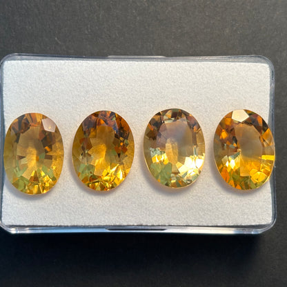 Yellow Citrine Oval Faceted Loose Stone, 11.6-12.2 mm – view 1 of 2