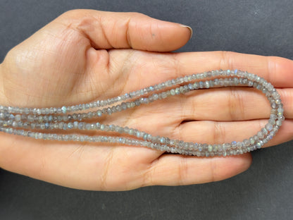 Blue Opal Rondelle Beads, 27.96 ct, 2.85-3.96 mm, 41 cm – view 1 of 2