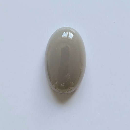 Moonstone Greyish Brown Oval Cabochon Shiny Gemstones 34 x 19 mm 53,58 Carats Real
