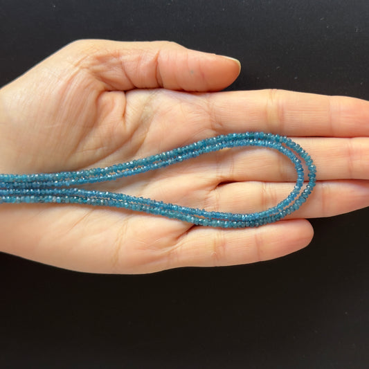 Natural Sparkling Rondell Apatite Beads Strang Faceted
