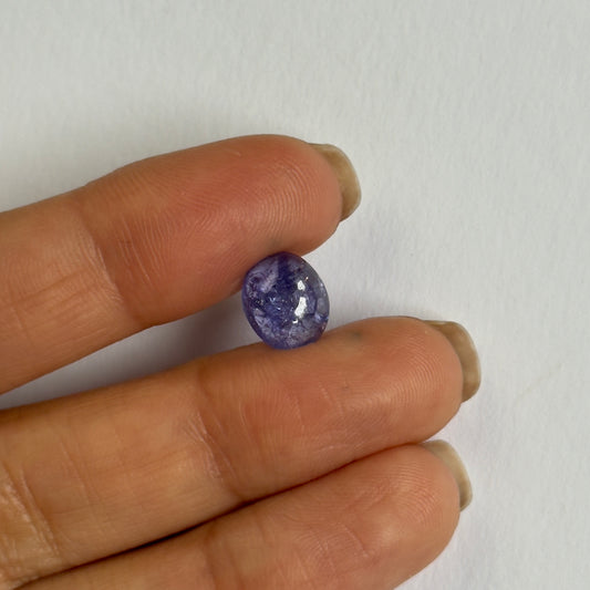 Tansanit Cabochon Blau Oval 10 x 8,2mm 3,2ct