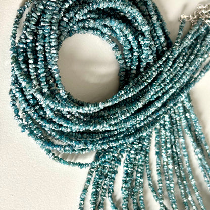 Blue Diamond Beads, 18 ct, 45 cm – view 10 of 12