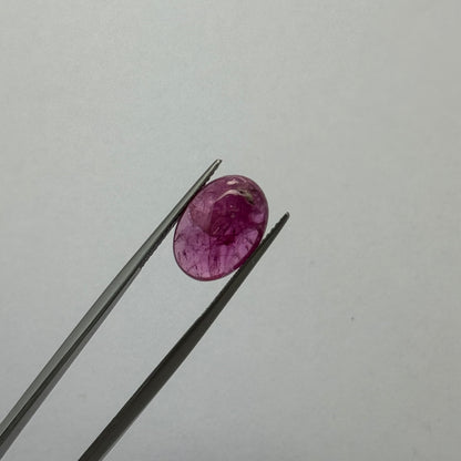Pink Tourmaline Oval Cabochon, 5.93 ct, 14x10 mm – view 1 of 2