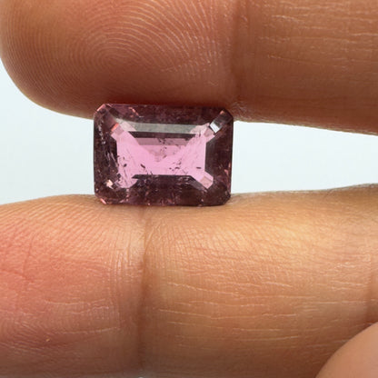 Purple Tourmaline Rectangular Loose Stone, 4.84 ct, 11.4x8 mm – view 3 of 3