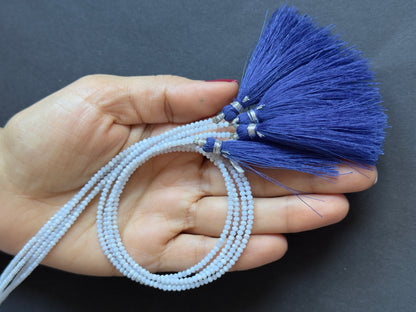 Blue Chalcedony Rondelle Beads, 66.22 ct, 2.43x2.50 mm, 32 cm – view 1 of 2