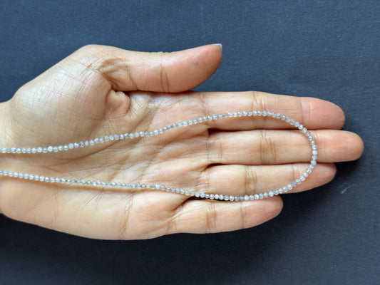 Labradorite Grey Micro Faceted Rondelle Beads Apx.2,3mm