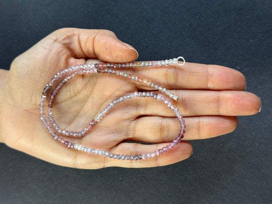 Round Spinel beads in Soft Old Rosa Hues -43cm