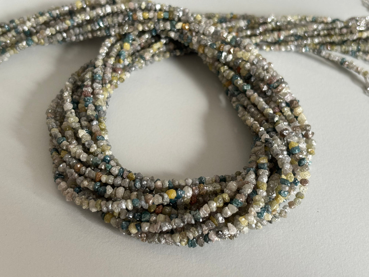 Multi Color ROUGH DIAMOND Necklace With Clasp