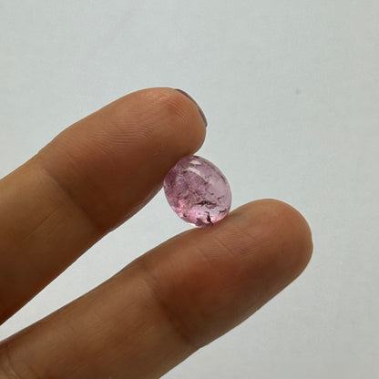 Blush Pink Tourmaline Oval Cabochon, 4.95 ct, 11x9 mm – view 2 of 2