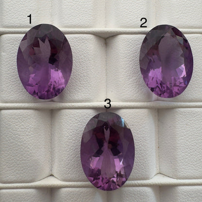 Purple Amethyst Oval Faceted Loose Stone – view 1 of 5
