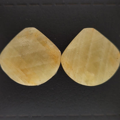 Yellow Sapphire Fancy Loose Stone Pair, 31.93 ct, 20x18.5 mm – view 3 of 4