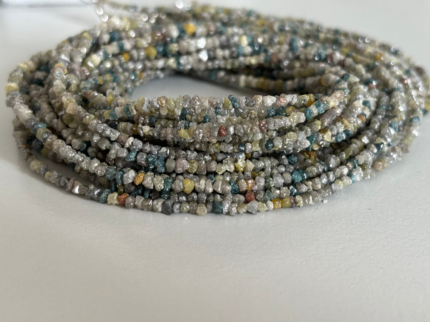 Multi Color ROUGH DIAMOND Necklace With Clasp