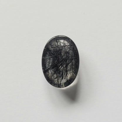 Multicolour Rutile Quartz Oval Cabochon, 12.50 ct, 18.2x13 mm – view 3 of 3