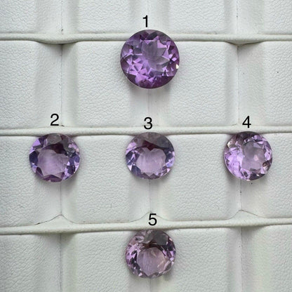 Purple Amethyst Round Faceted Loose Stone – view 1 of 2