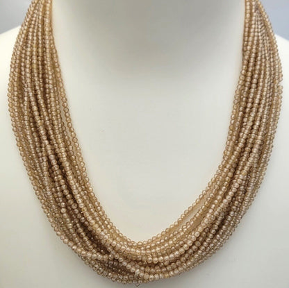 Cognac Brown Zircon Round Bead Strand, 42 cm, 3.2-3.3 mm – view 1 of 6