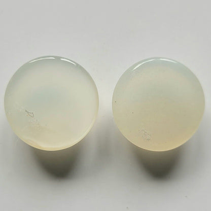 White Moonstone Round Cabochon Pair, 28.19 ct – view 3 of 3