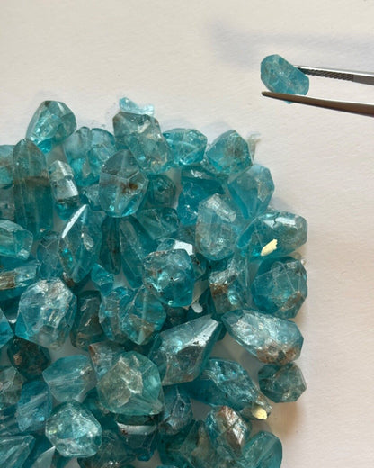 Blue Apatite Fancy Faceted Beads, 95 ct – view 4 of 6