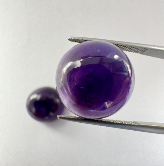 Intense Amethyst In Dark Purple Cabochons