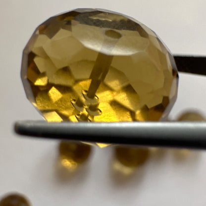 Yellow Citrine Round Faceted Beads, 11-20 mm – view 3 of 4