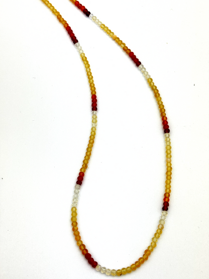 Yellow Fire Opal Round Faceted Beads, 22 ct, 42 cm – view 4 of 20