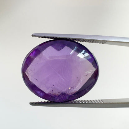 Purple Amethyst Oval Faceted Loose Stone, 15.12 ct, 18.6x14.6 mm – view 13 of 14