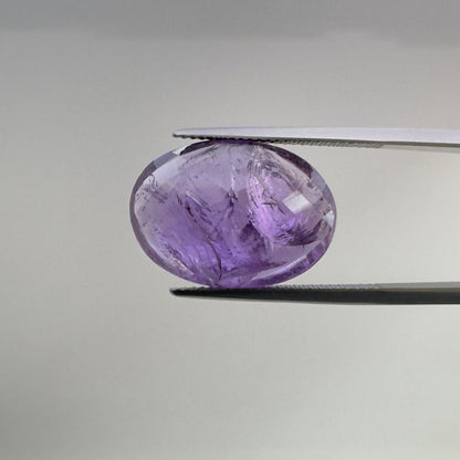 Purple Amethyst Oval Faceted Loose Stone, 14.95 ct, 19.7x14.2 mm – view 1 of 2