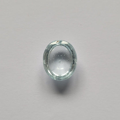 Blue Aquamarine Oval Cabochon, 9.80 ct, 14.2x12 mm – view 3 of 3
