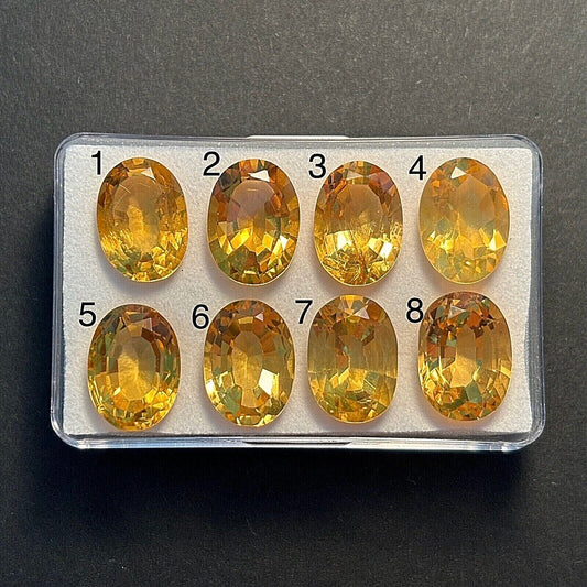 1 piece selection Citrine oval cut Faceted 14 x 10mm 48.43 Carats Total