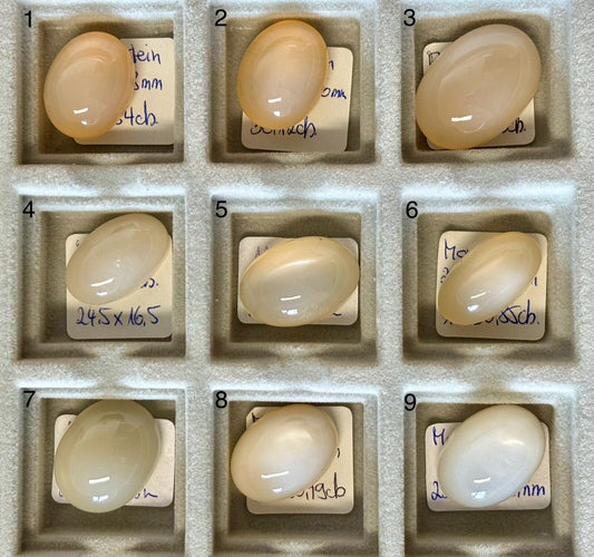 1 Piece Moonstone Cabochon Multicolor Shiny Gemstones 23-30x 14-21mm Selection