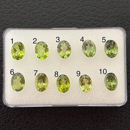 Green Peridot Oval Faceted Loose Stone, 1.21 ct, 8x6 mm – view 1 of 9