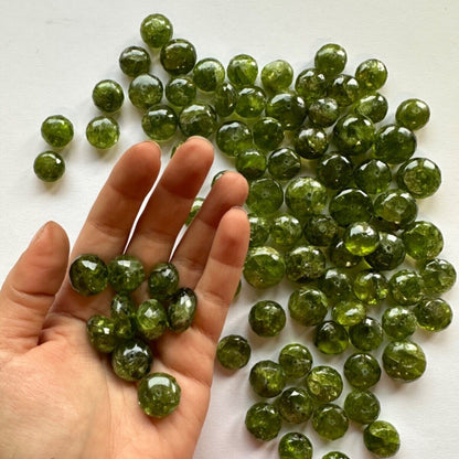 Green Tourmaline Round Faceted Beads – view 3 of 4