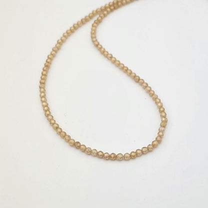 Cognac Brown Zircon Round Bead Strand, 42 cm, 3.2-3.3 mm – view 5 of 6