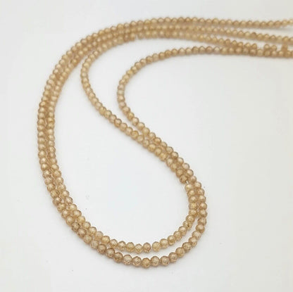 Cognac Brown Zircon Round Bead Strand, 42 cm, 3.2-3.3 mm – view 6 of 6