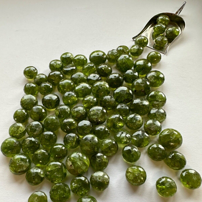 Green Tourmaline Round Faceted Beads – view 2 of 4