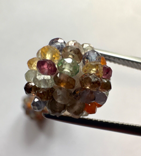Rare Bunch Gemstones Pair With Raised Pearls Like A Flower