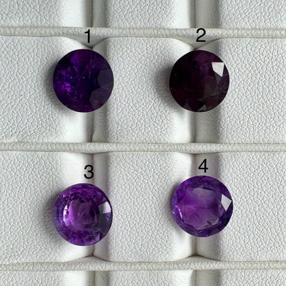 Purple Amethyst Round Faceted Loose Stone, 3.12 ct – view 1 of 2