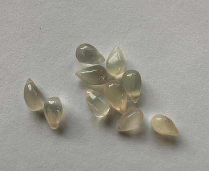 White Moonstone Drop Beads – view 1 of 6
