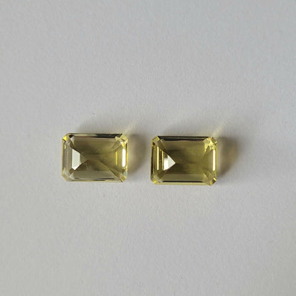 Yellow Citrine Faceted Loose Stone Pair, 10.81 ct, 15.8x11.8 mm – view 3 of 3