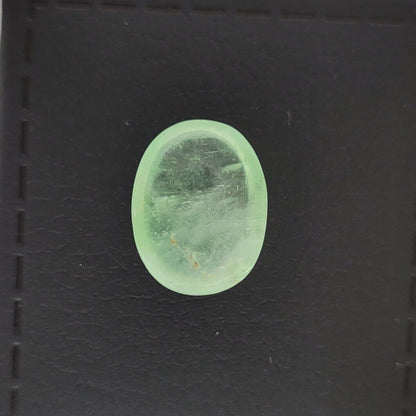 Green Aquamarine Oval Cabochon, 8.84 ct, 15.8x12.1 mm – view 3 of 3
