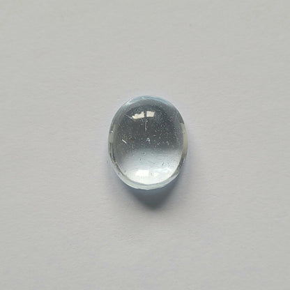 Blue Aquamarine Oval Cabochon, 9.80 ct, 14.2x12 mm – view 2 of 3