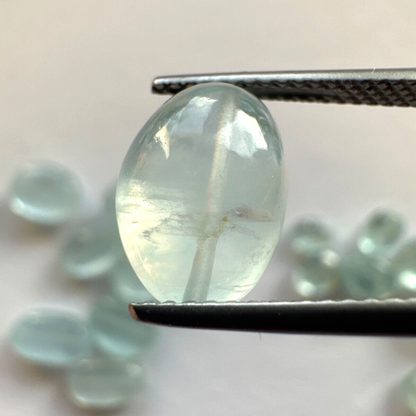 Blue Aquamarine Oval Beads, 3.5-5.5 mm – view 1 of 4