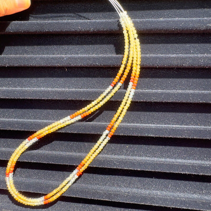 Yellow Fire Opal Round Faceted Beads, 22 ct, 42 cm – view 15 of 20