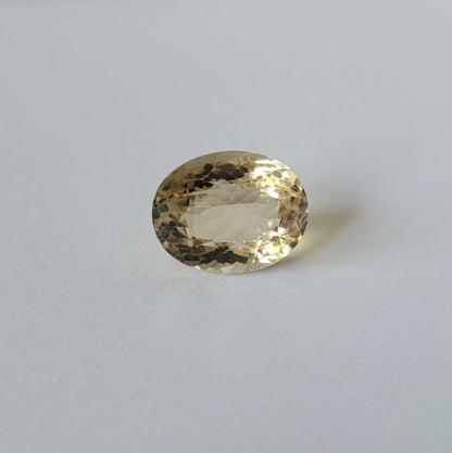 Yellow Citrine Oval Faceted Loose Stone, 11.44 ct, 15.5x12 mm – view 2 of 3