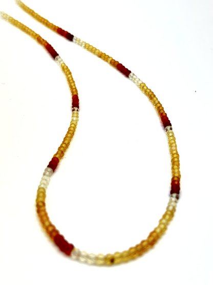 Yellow Fire Opal Round Faceted Beads, 22 ct, 42 cm – view 3 of 20
