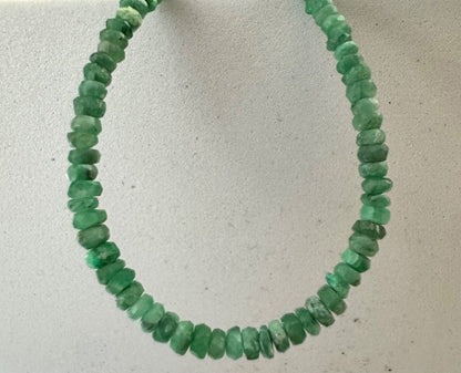Silver Emerald Rondelle Necklace, 70 ct, 42 cm – view 4 of 21