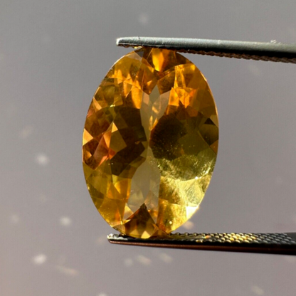 Yellow Citrine Oval Faceted Loose Stone, 10.20 ct – view 1 of 6